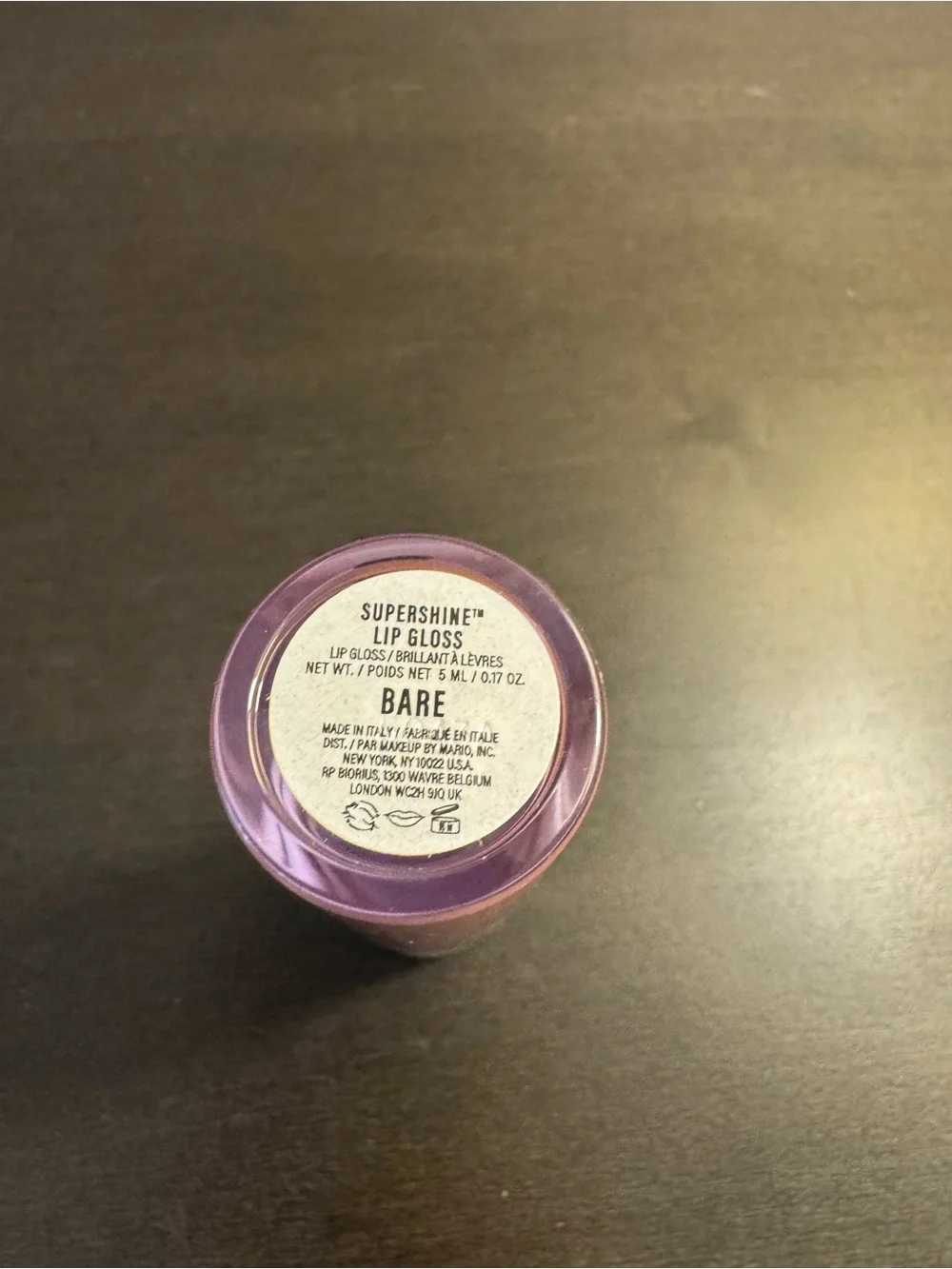 Makeup by Mario SuperShine Lip Gloss Bare .17 oz 5 ml Full Size NEW